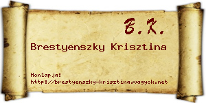 Brestyenszky Krisztina névjegykártya
