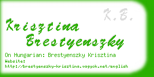 krisztina brestyenszky business card